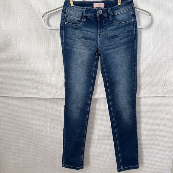 SQUEEZE Low Rise Skinny Denim Jeans Girls Size 7 - Picture 1 of 5